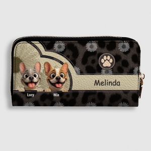 Wallet with Personalized French Bulldog Art – Custom Owner & Dog Name Purse