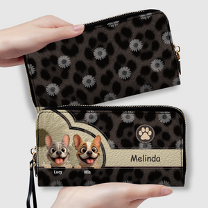 Wallet with Personalized French Bulldog Art – Custom Owner & Dog Name Purse