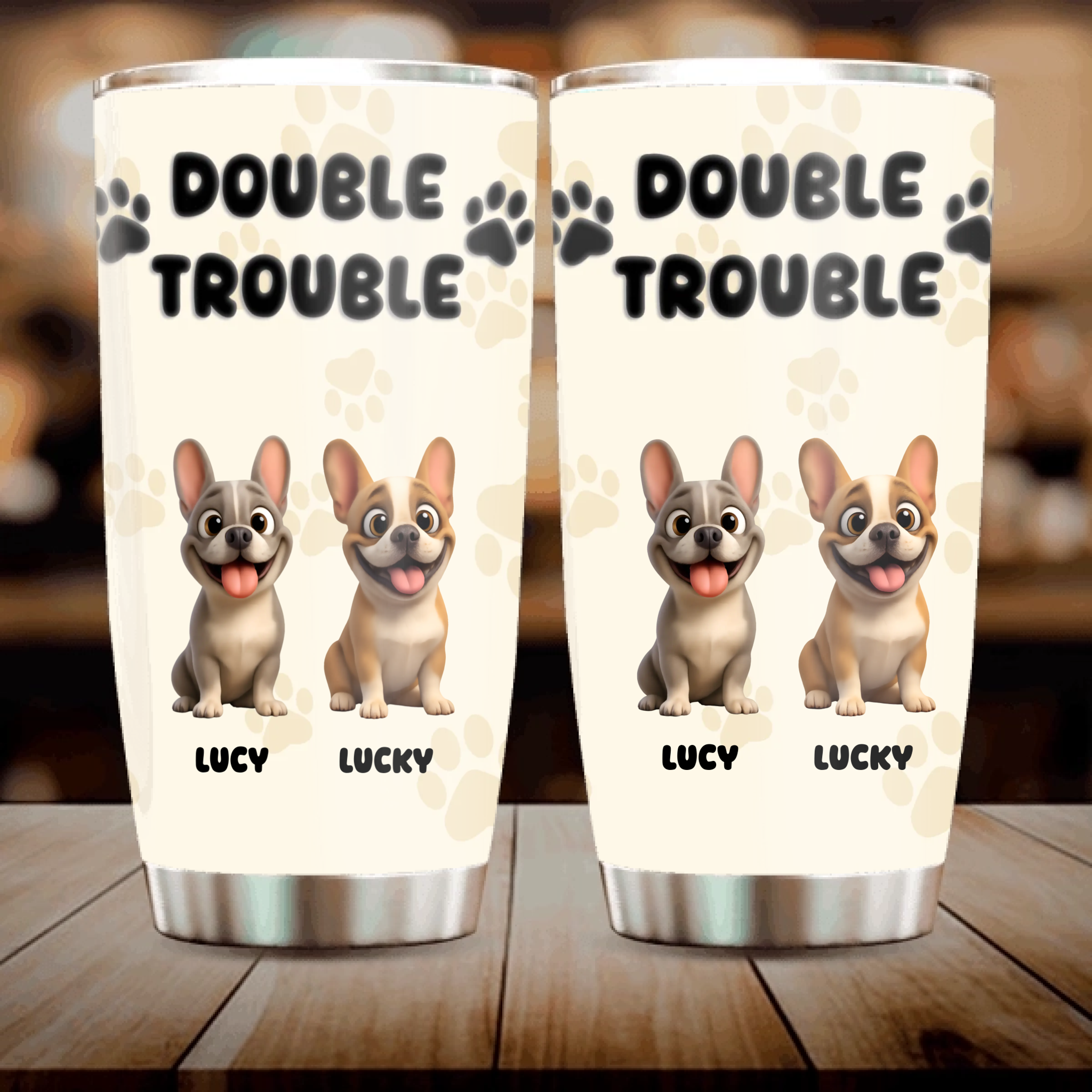 Customized French Bulldog Tumbler For Dog Lovers – Funny Trouble Maker Gift