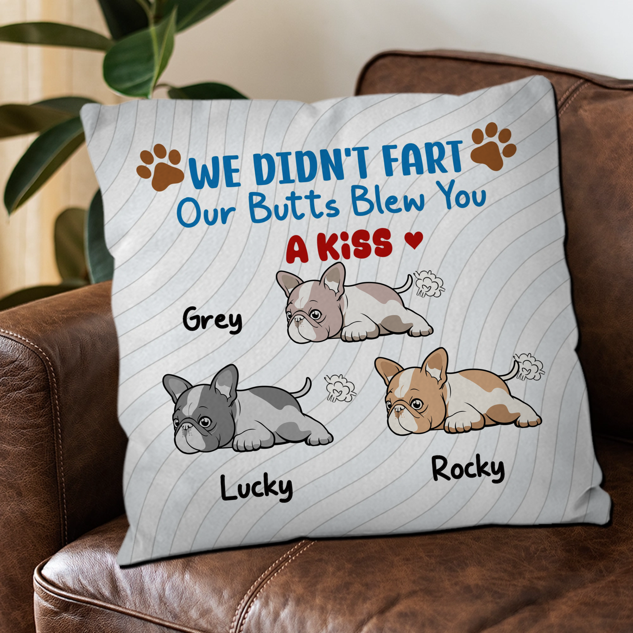 Personalized French Bulldog Pillow – I Didn't Fart Custom Name