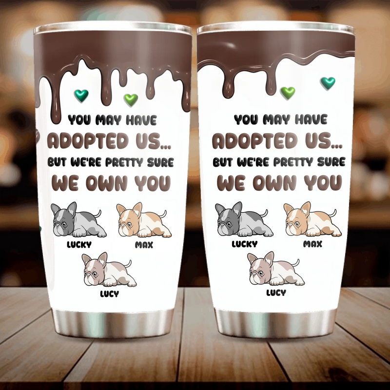 Customized French Bulldog Funny Tumbler – Lazy Splooting Puppy Insulated Cup