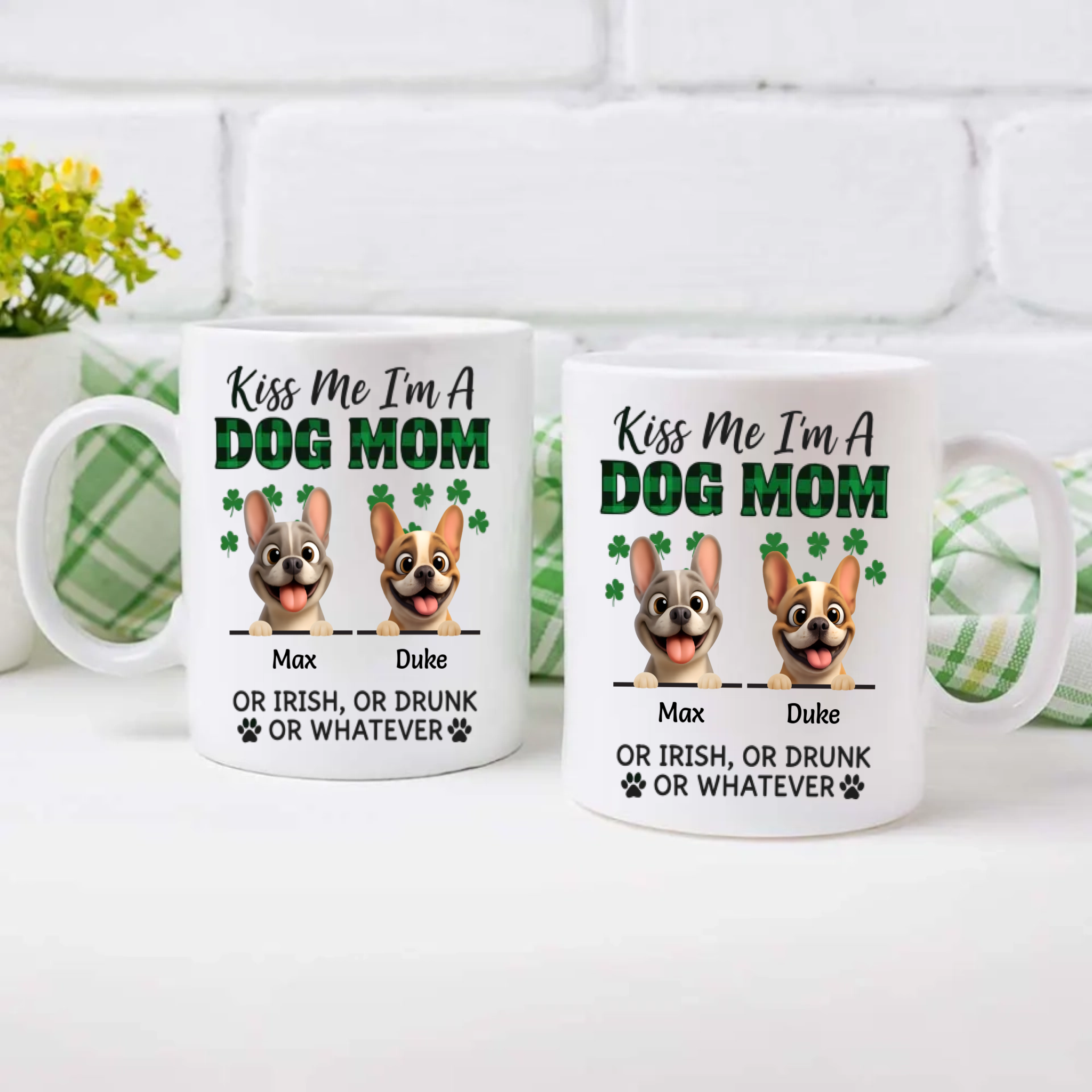 Customized French Bulldog Mug – Or Irish Or Drunk Dog Mom Gift