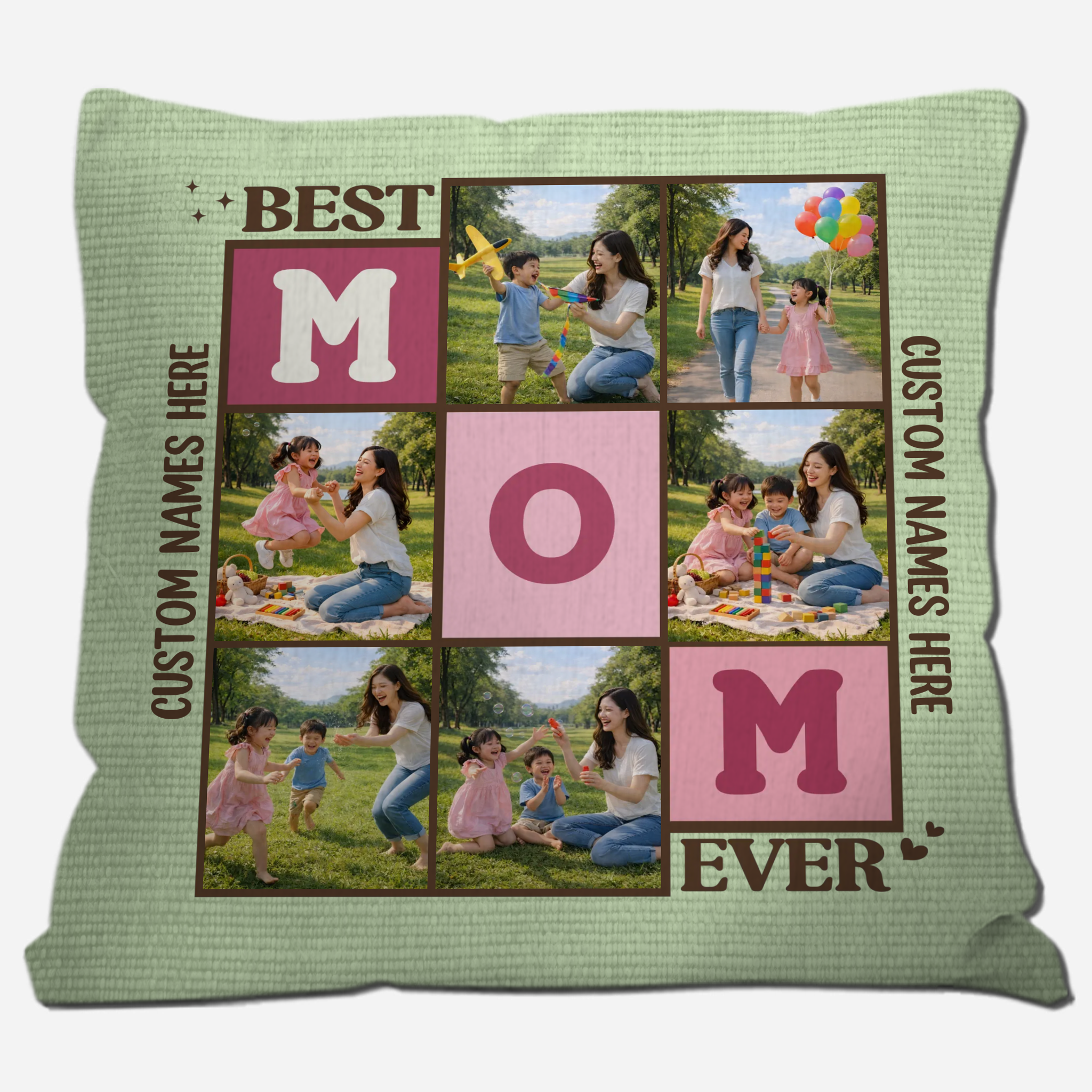 Bespoke Multi-Photo Pillow for Mother – Best Mom Ever