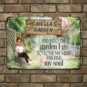 Customized Unique Flower Garden Metal Signs  – Lose My Mind Find My Soul