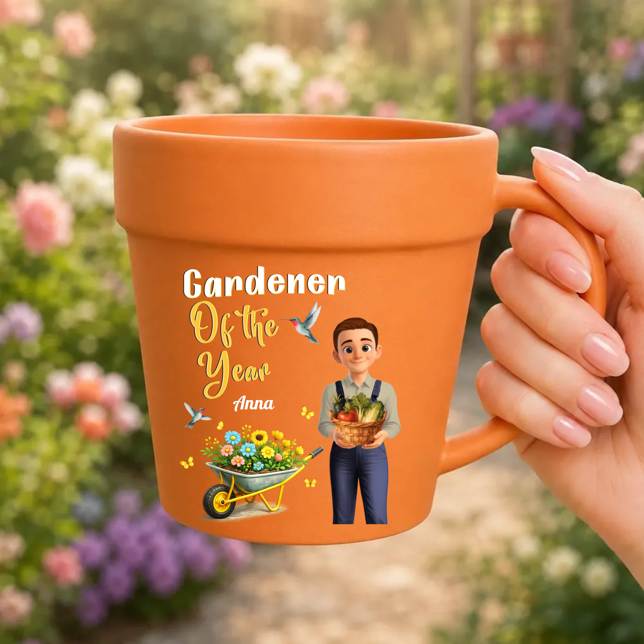 Bespoke Plant Pot Ceramic Mugs – Gardener Of The Year Gift
