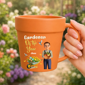 Bespoke Plant Pot Ceramic Mugs – Gardener Of The Year Gift