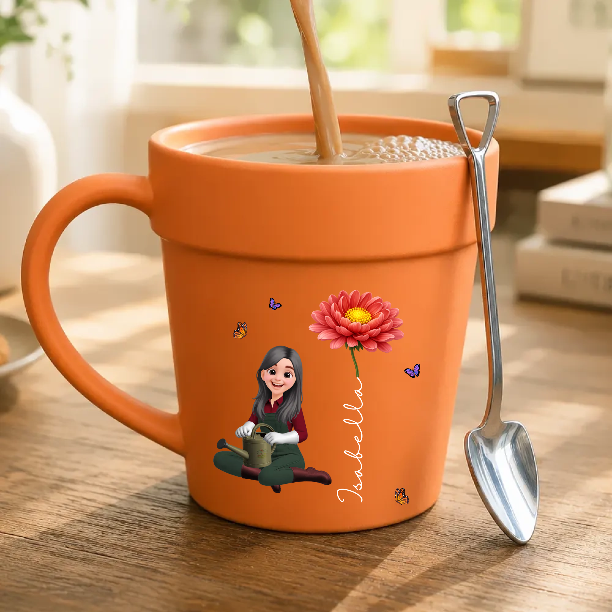 Unique Plant Pot Ceramic Mug – Custom Flower For Gardeners