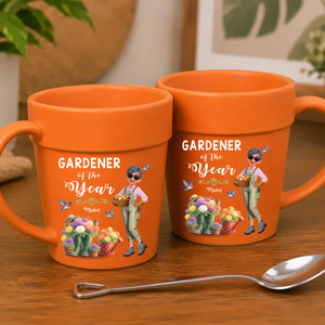 Gardener Of The Year Ceramic Mugs – Custom Plant Pot For Gardeners