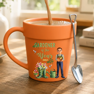 Custom Plant Pot Mugs With Name – Unique Present For Gardeners