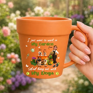 Personalized Plant Pot Mugs - For Gardeners And Dog Lovers