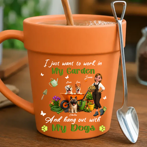 Personalized Plant Pot Mugs - For Gardeners And Dog Lovers