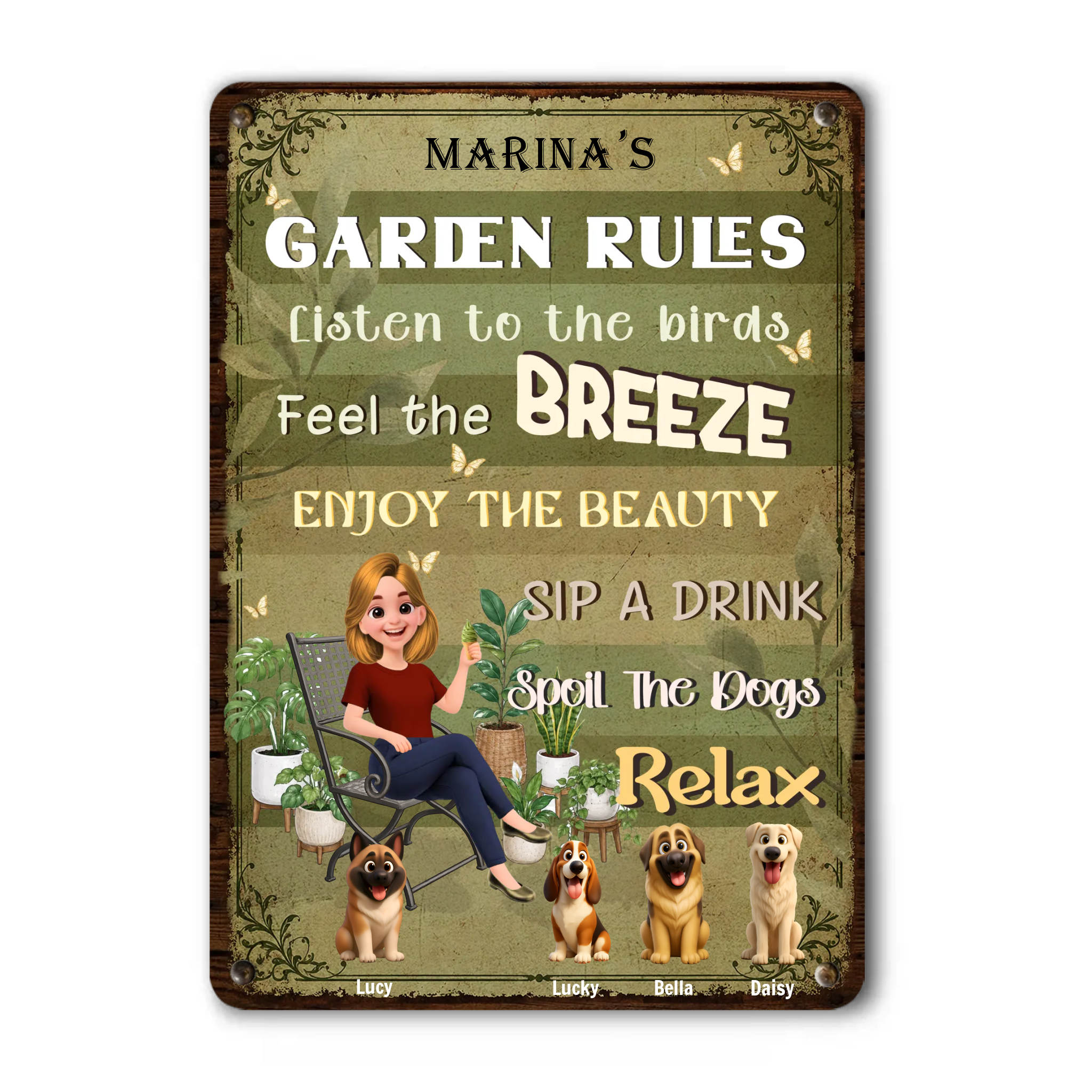 Customized Metal Signs Decor – Funny Outdoor Wall Signs For Gardeners