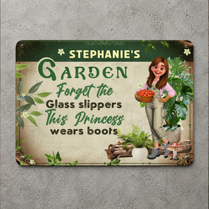 This Princess Wears Boots Metal Signs – Custom Garden Princess Gift
