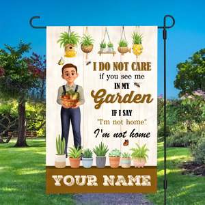 Personalized I'm Not Home Garden Flag – Rustic Style Decoration