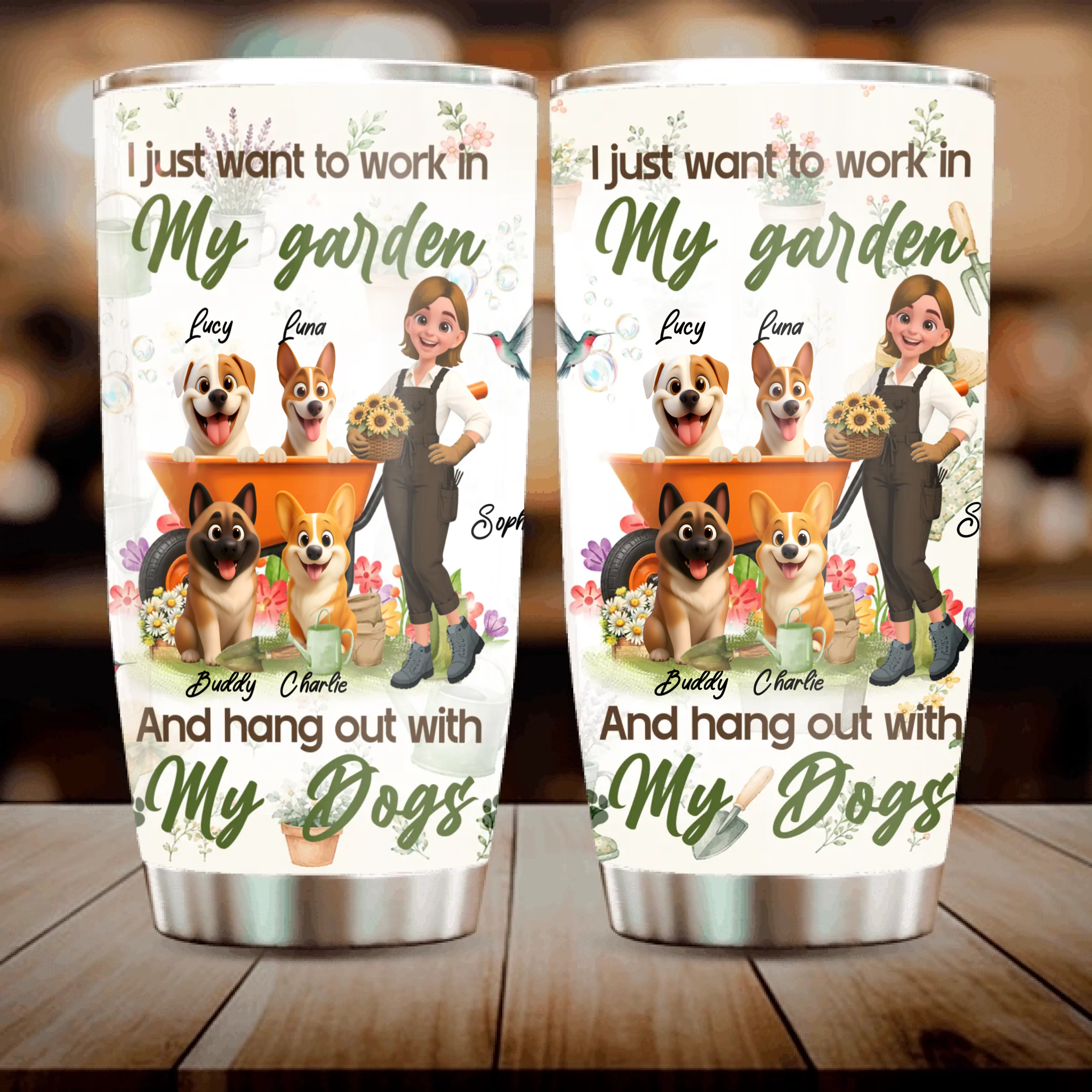 Custom Work In My Garden Tumbler – Gardeners Gift Cup