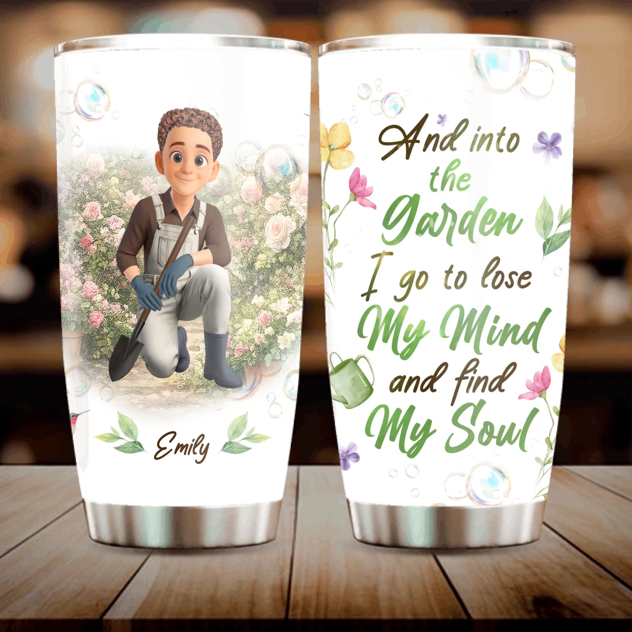 Garden Soul Healing Quotes Tumbler – Customized Coffee Cup