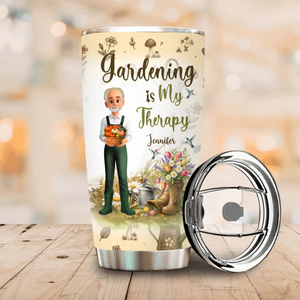 Bespoke Gardeners Tumbler - Gardening Is My Therapy