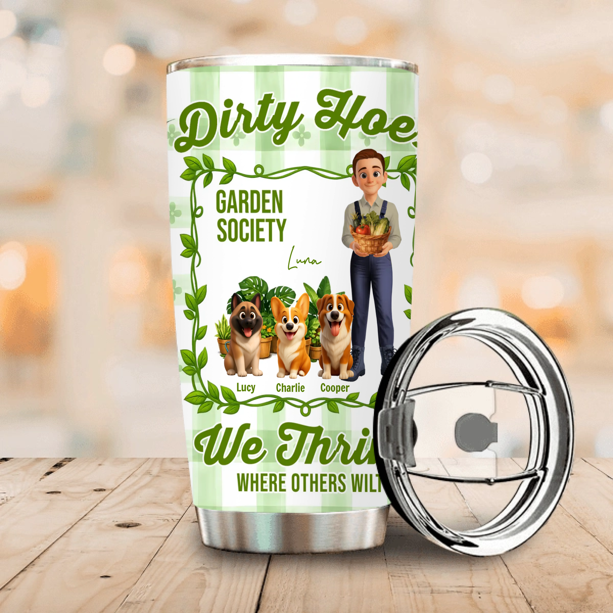Dirty Hoes Garden Society Tumbler – Custom Dogs Cup For Gardeners