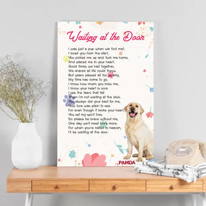 Waiting at the Door - Pet Memorial Canvas Wall Art Customize to your Pet