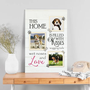 This Home is Filled with kisses - Personalized Photo Canvas Prints