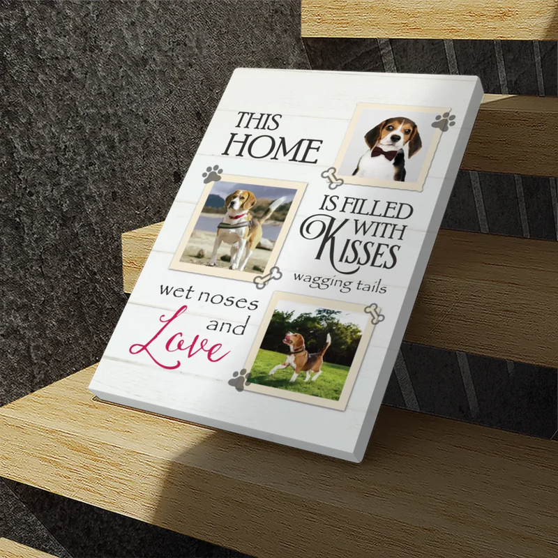 This Home is Filled with kisses - Personalized Photo Canvas Prints