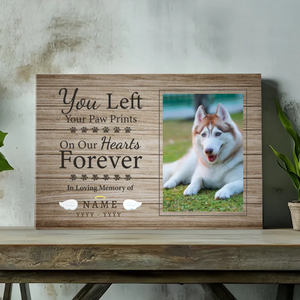Photo Collage Canvas Print 'Forever Footprints' - A meaningful gift for a beloved companion