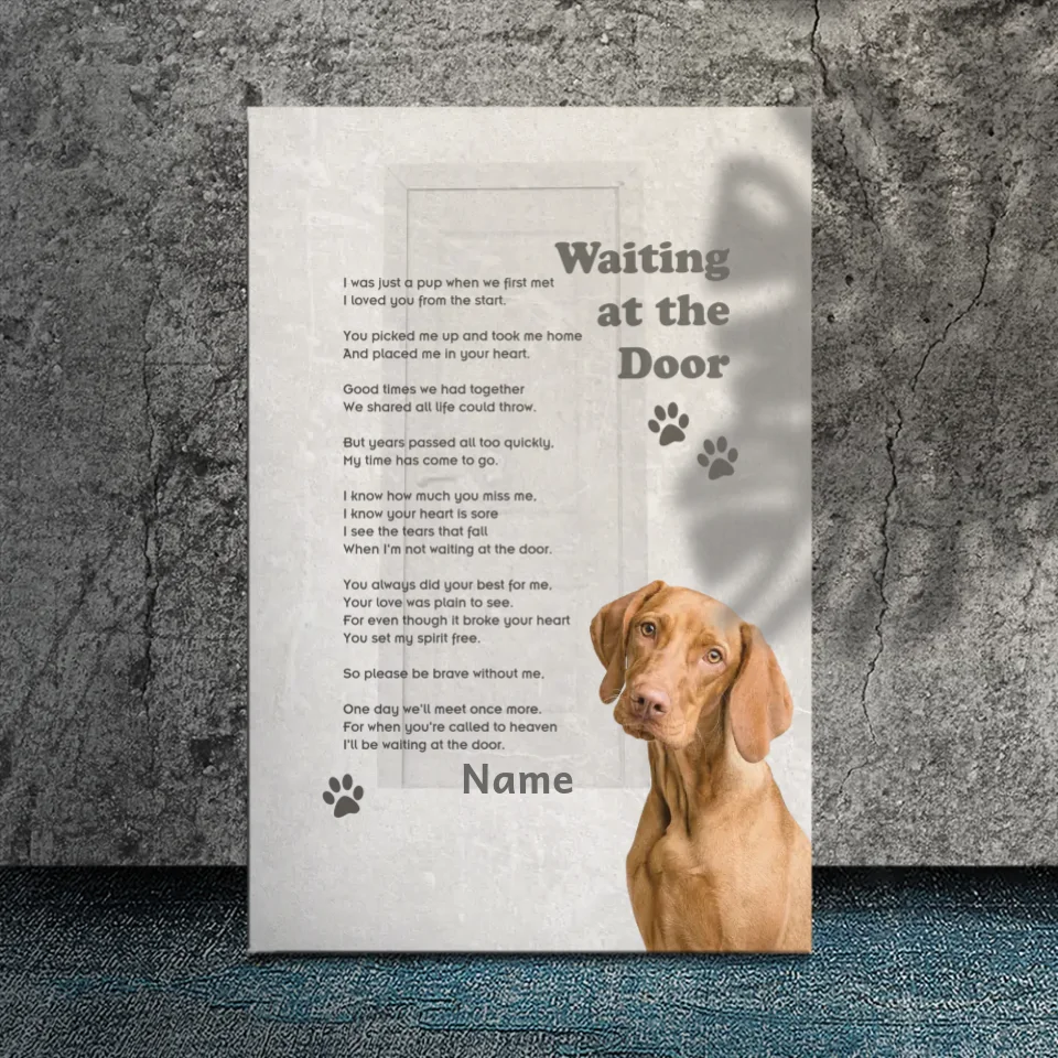 Personalized Canvas Painting In Memory Of A Pet: Parted But Forever