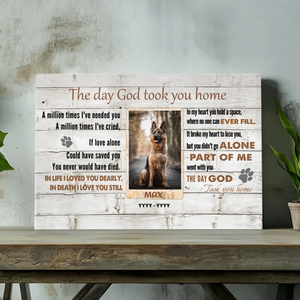 Lost Pet Canvas Painting - The Day God Took You Home