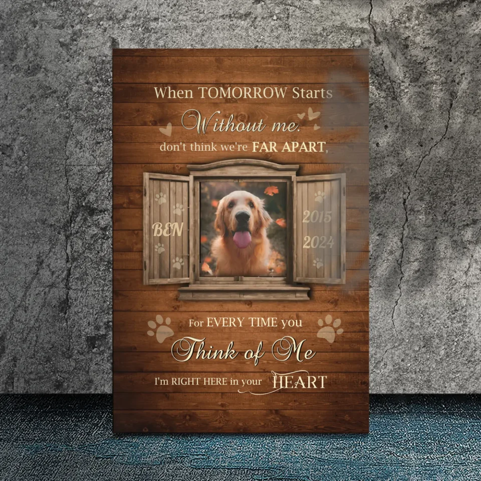 Personalized Pet Loss Canvas - Moments Forever In The Heart