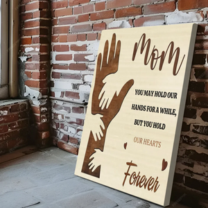 Gratitude Canvas Painting: Mother Holds Our Hearts Forever