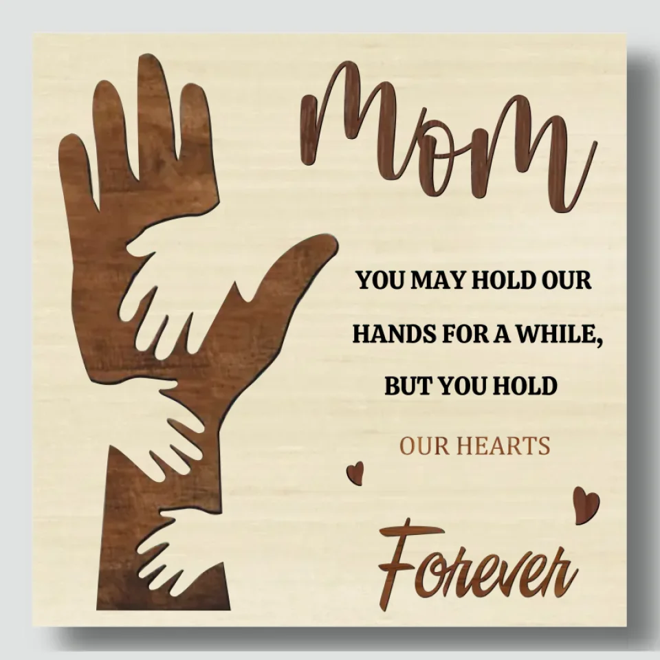 Gratitude Canvas Painting: Mother Holds Our Hearts Forever