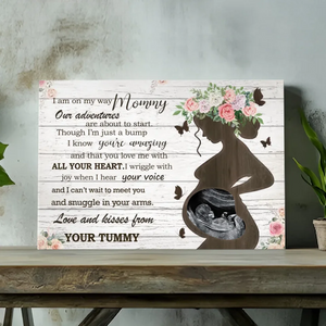 Personalized Photo Canvas: The Love and Kiss That Mom Expects