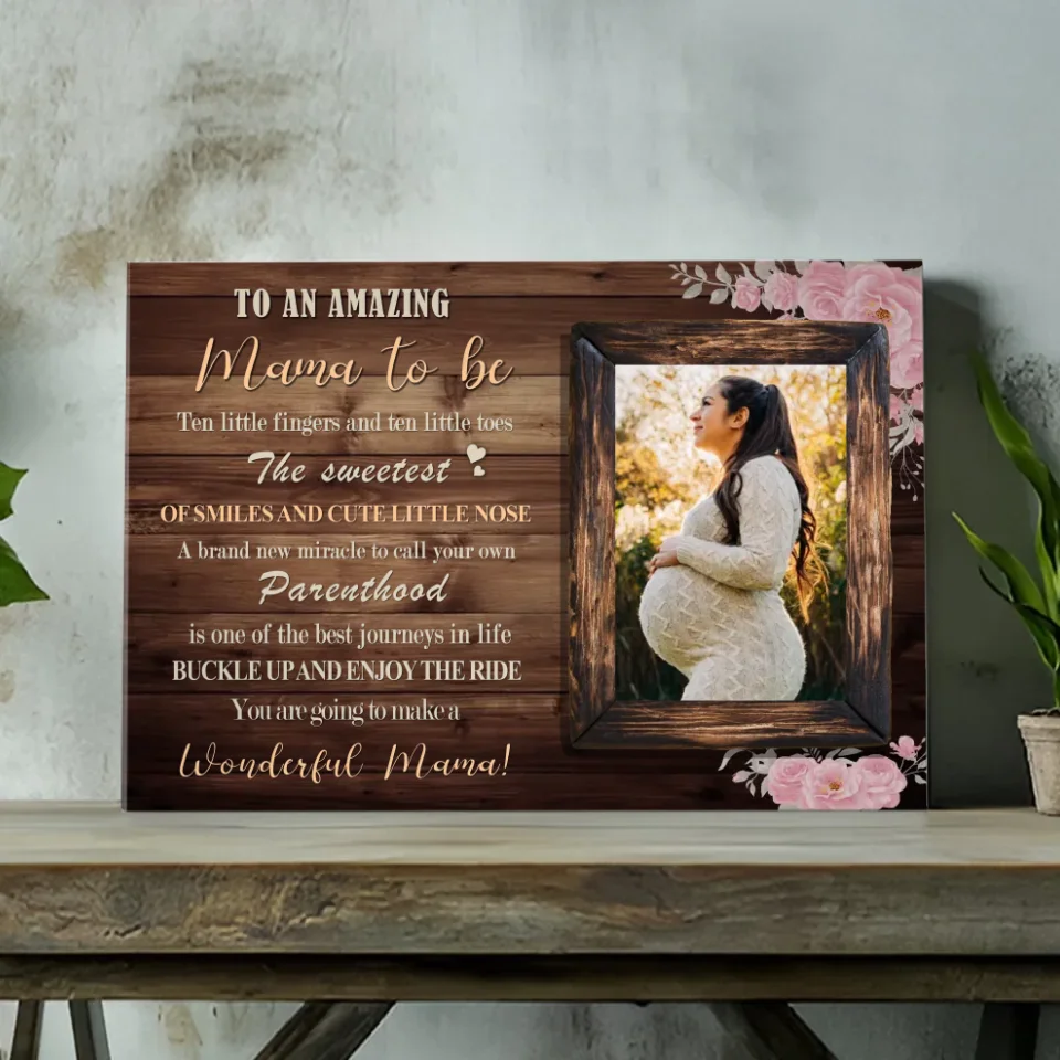 Journey to Mother - Personalized Canvas Painting of Pregnant Mother