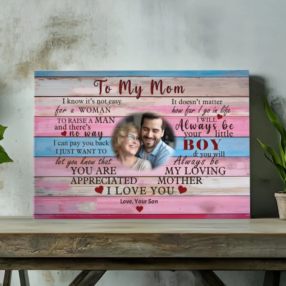 Custom Photo Canvas For Mom: Forever Mom's Little Boy | 89Prints