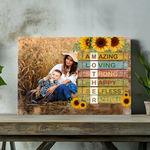 Personalized Mom Canvas - Celebrate Your Amazing, Strong, and Loving Mom