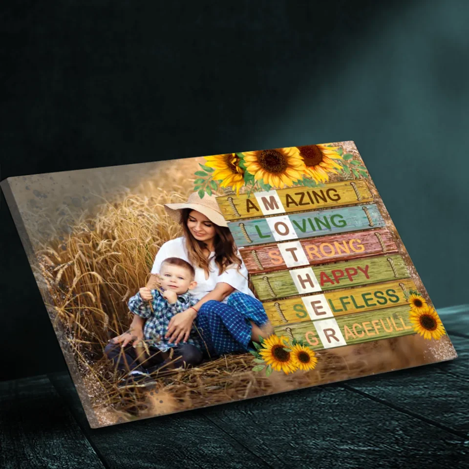 Personalized Mom Canvas - Celebrate Your Amazing, Strong, and Loving Mom