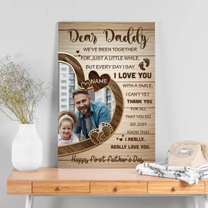 Personalized Canvas Celebrating the Big Day: Happy First Father's Day | 89Prints