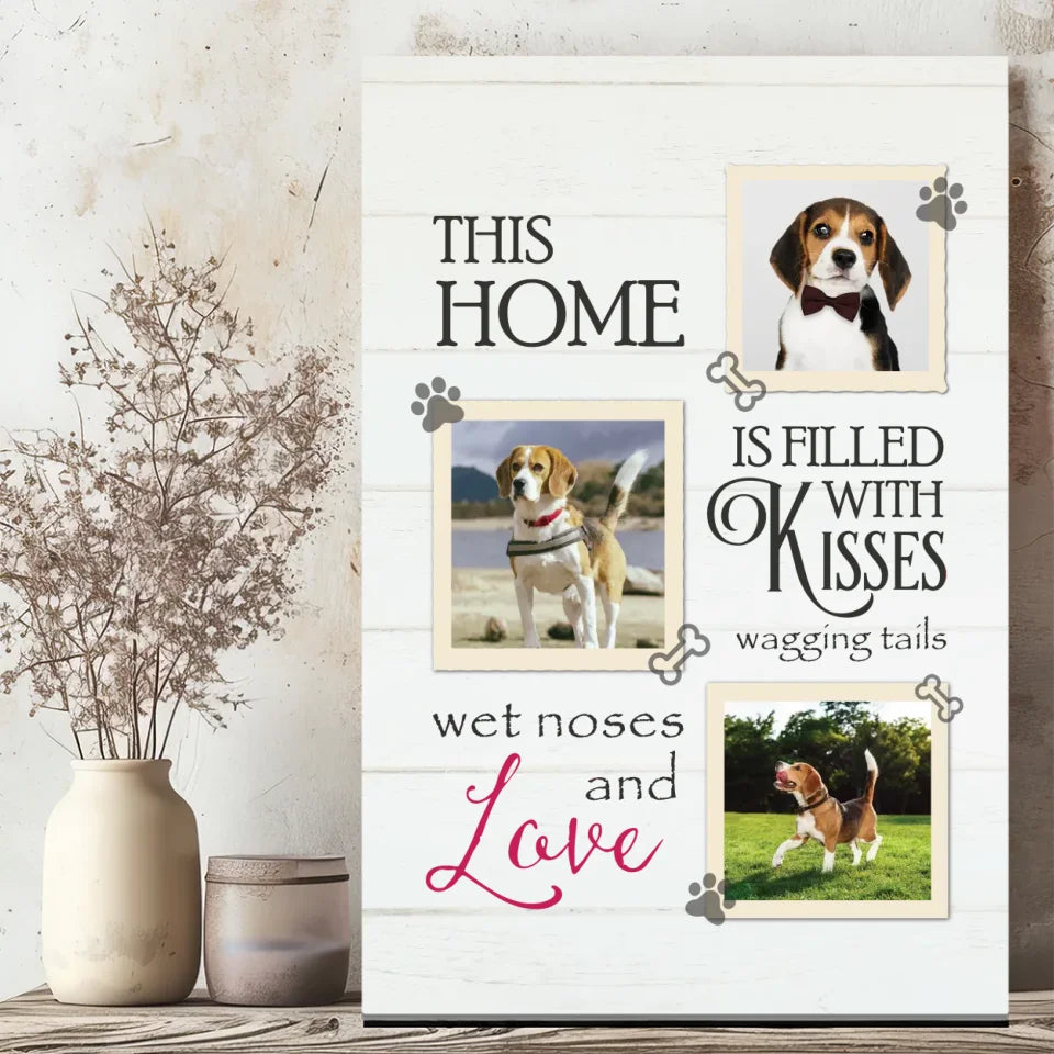 This Home is Filled with kisses - Personalized Photo Canvas Prints