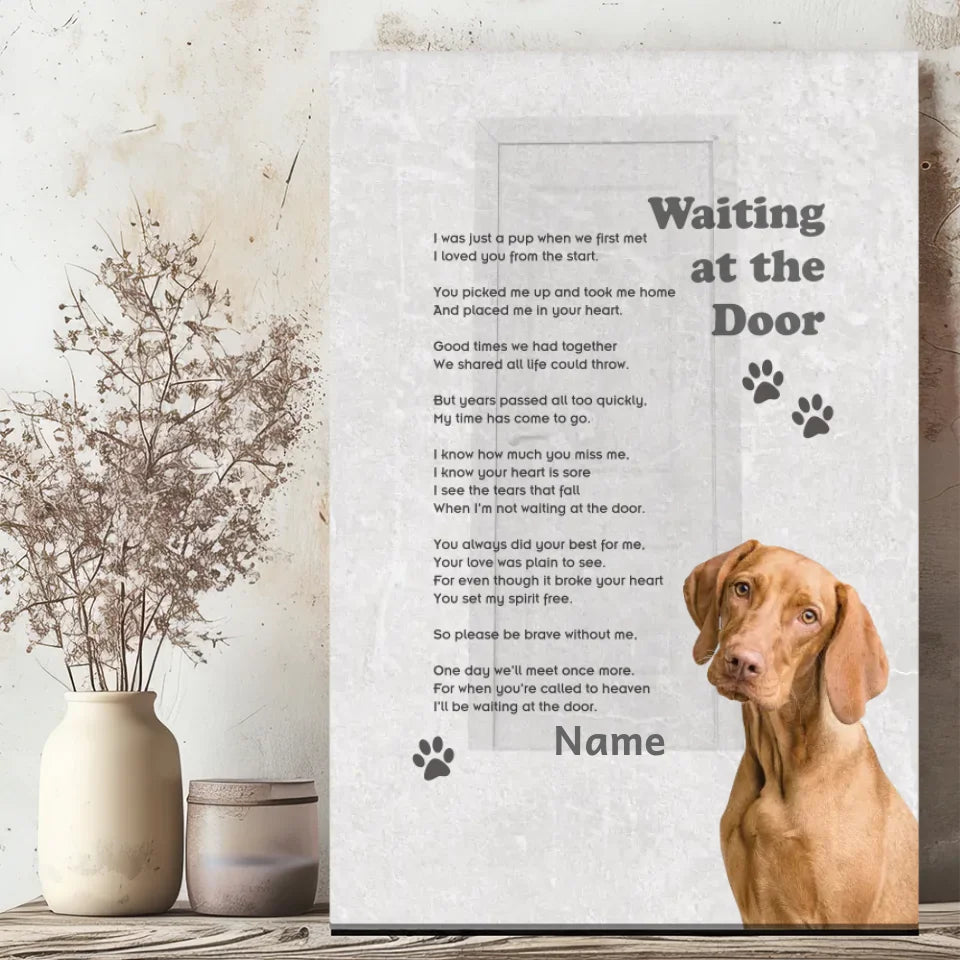 Personalized Canvas Painting In Memory Of A Pet: Parted But Forever