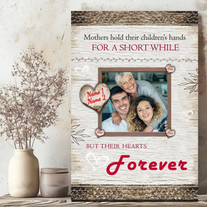 Mother's Heart Forever Has You: Custom Canvas Painting of Mother's Image