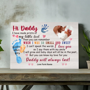 Customizable Canvas for Dad – Celebrate Your 1st Father's Day | 89Prints