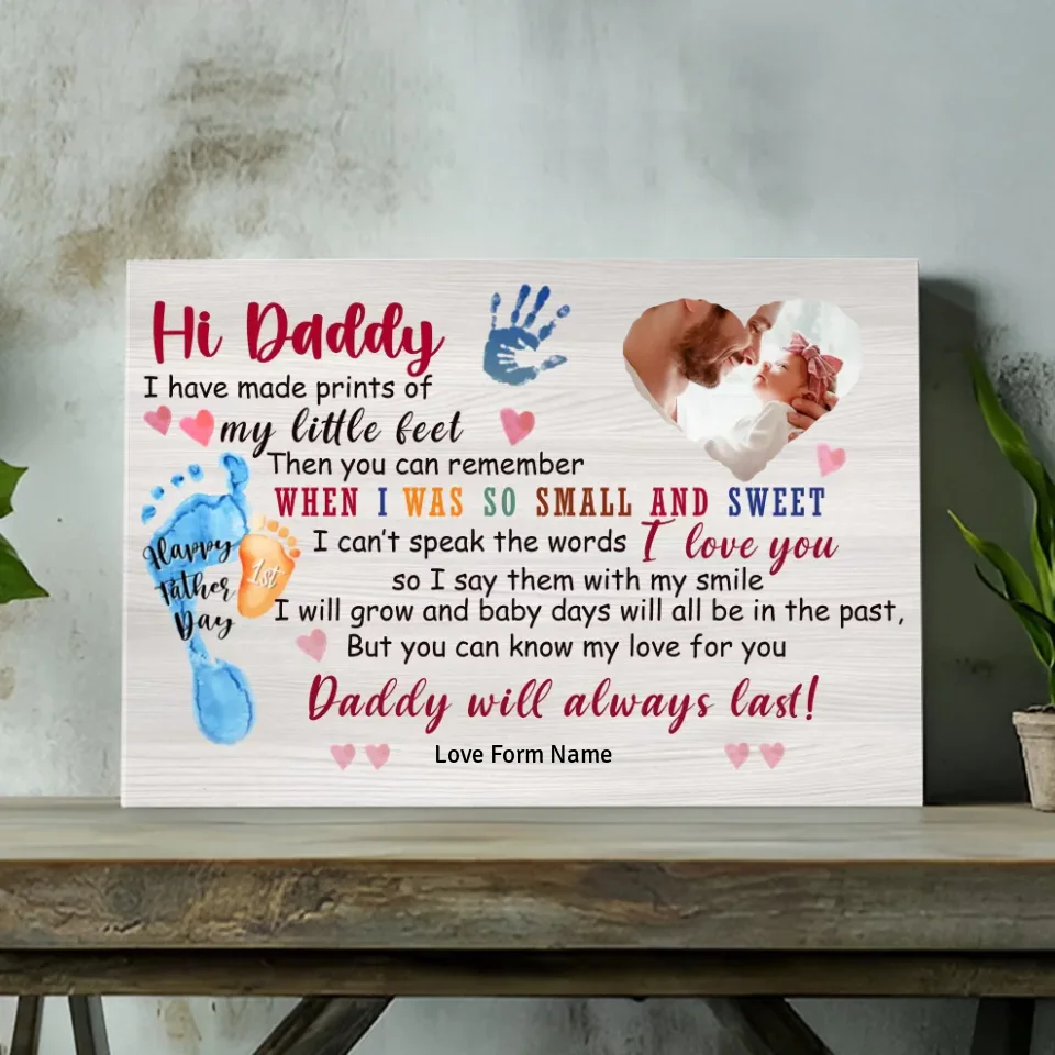 Customizable Canvas for Dad – Celebrate Your 1st Father's Day | 89Prints