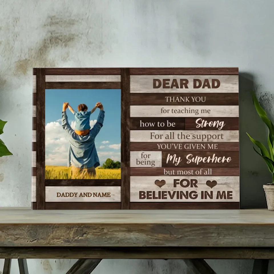 Customizable Canvas for Dad – A Heartfelt Tribute to Your Superhero | 89Prints