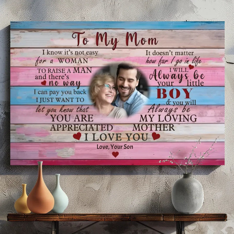 Custom Photo Canvas For Mom: Forever Mom's Little Boy | 89Prints