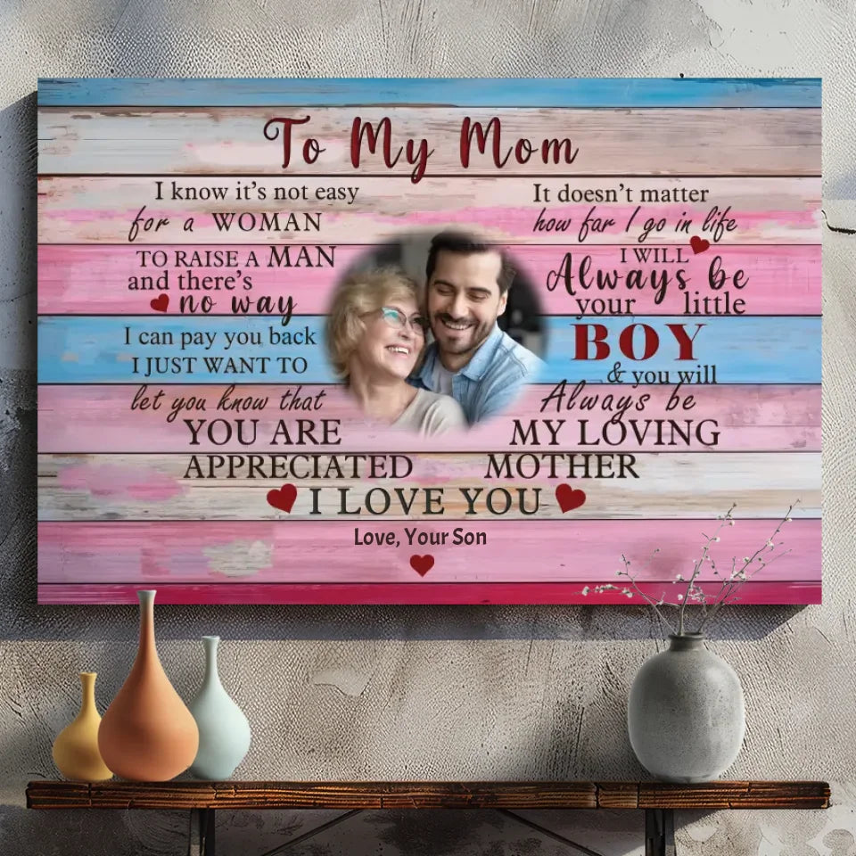 Custom Photo Canvas For Mom: Forever Mom's Little Boy | 89Prints