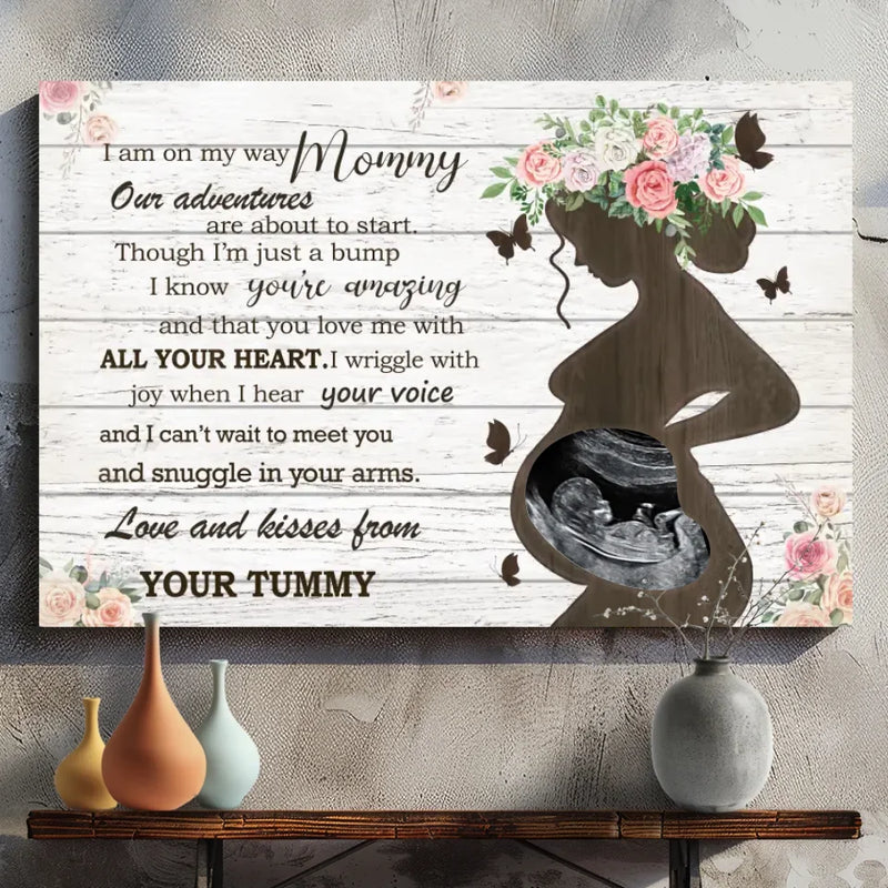 Personalized Photo Canvas: The Love and Kiss That Mom Expects