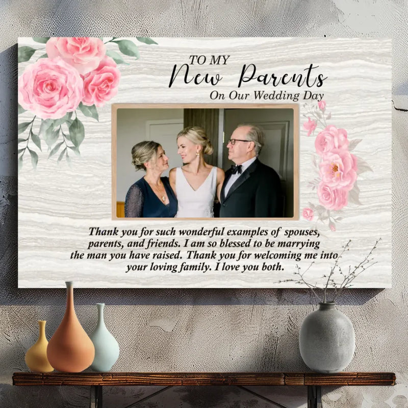 Gratitude to Parents-In-Law - Mirror of Marriage: Personalized Canvas 89Prints