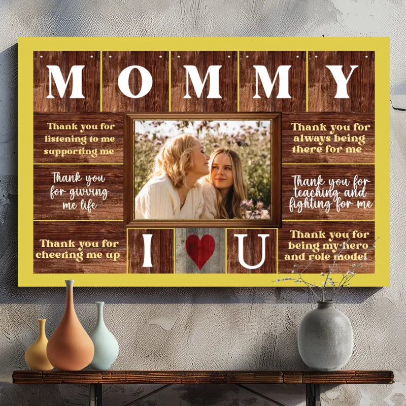 Personalized Mother's Day Gift: Canvas Wall Art with a Touch of Love