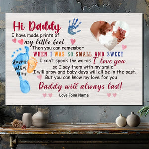 Customizable Canvas for Dad – Celebrate Your 1st Father's Day | 89Prints