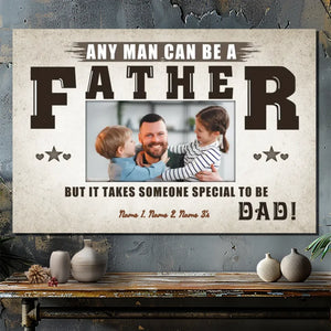 Customizable Photo Canvas Art - Gratitude Heart A Real Father | 89Prints